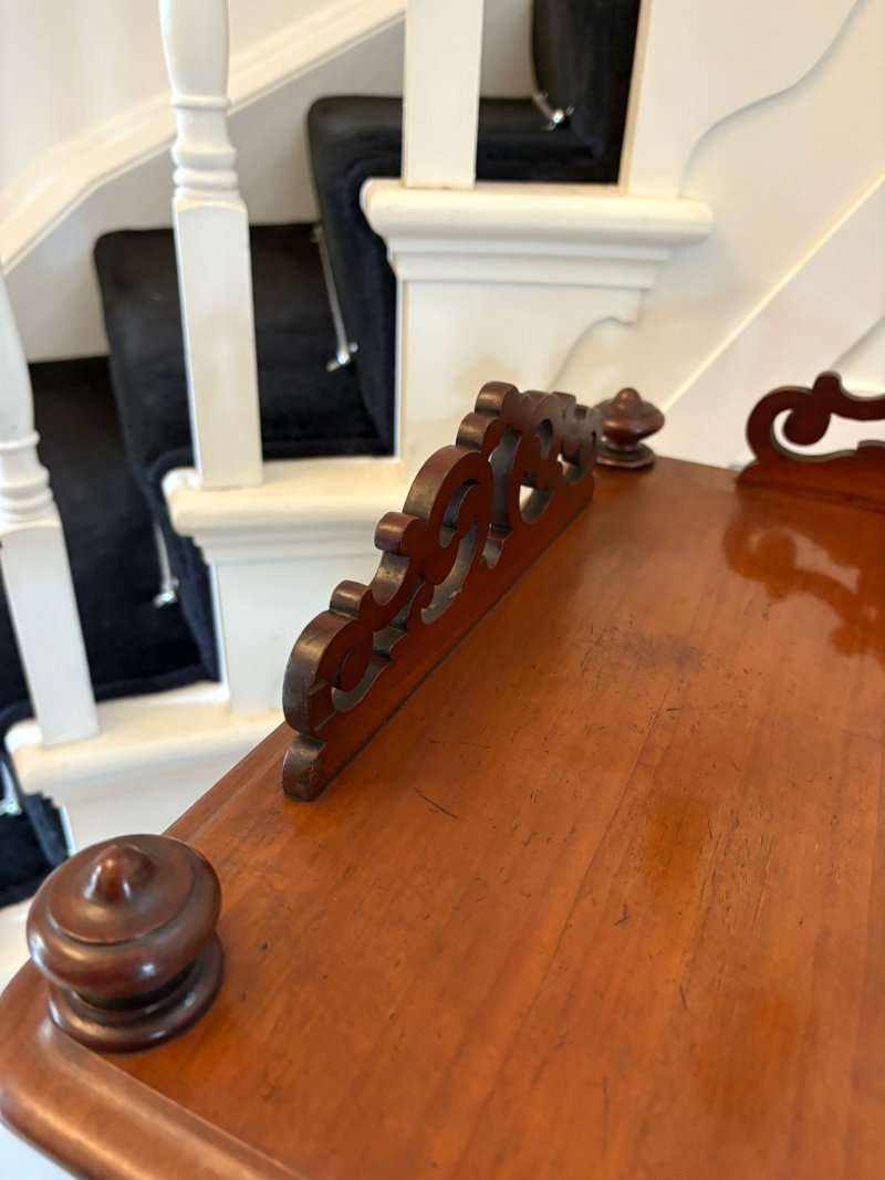 Antique Victorian Quality Mahogany Free Standing Canterbury Whatnot - Image 11